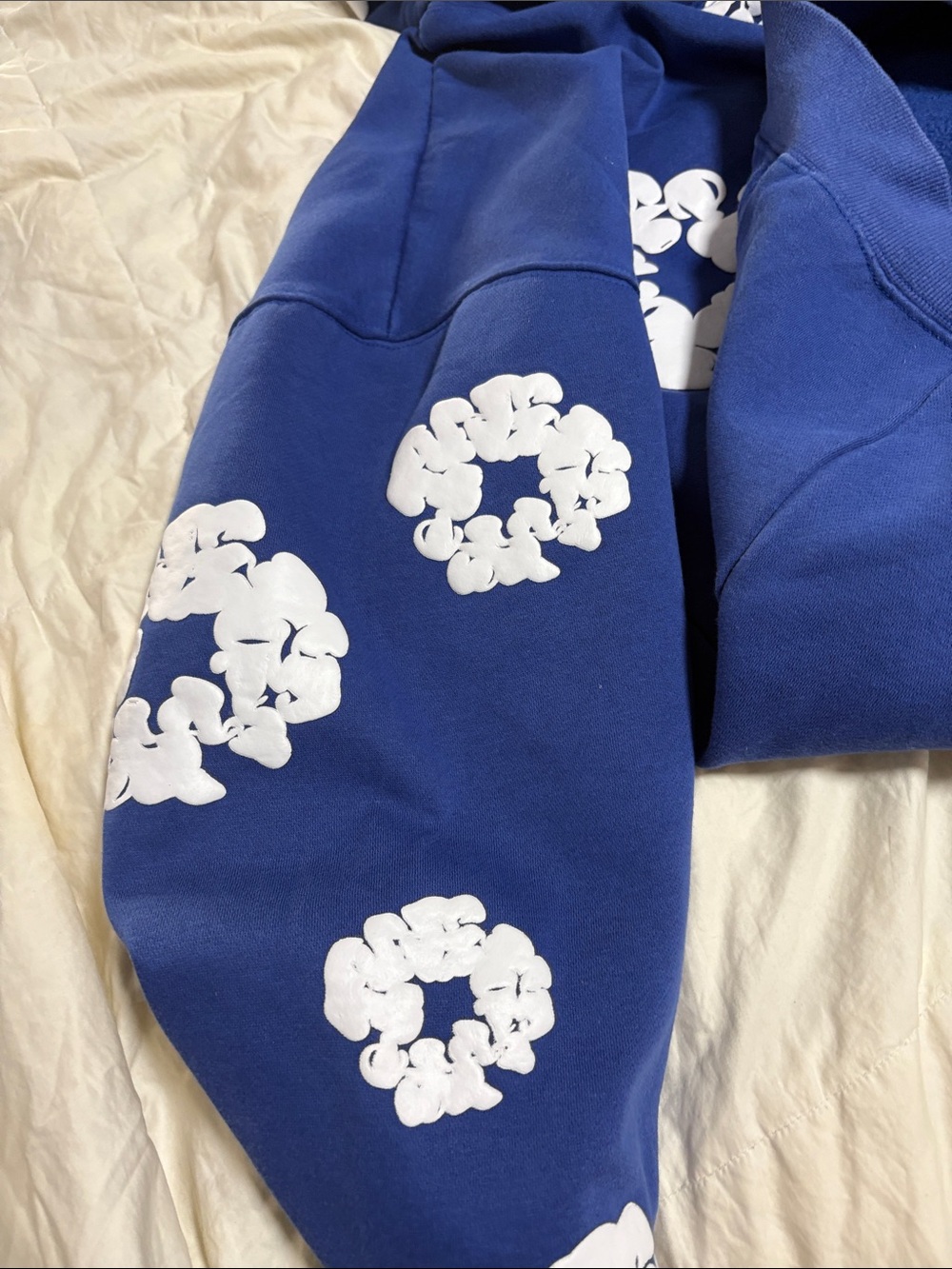 Dark Blue Denim Tears Hoodie - Picture 4 of 6